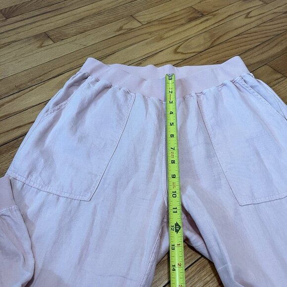 Faherty Arlie Day Linen Blend Jogger Pant in Light Pink Size Medium - Picture 7 of 8